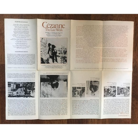 CEZANNE The Late Work BROCHURE/POSTER, Museum of Modern Art, 1977 BIG 17" x 22" - Picture 4 of 4